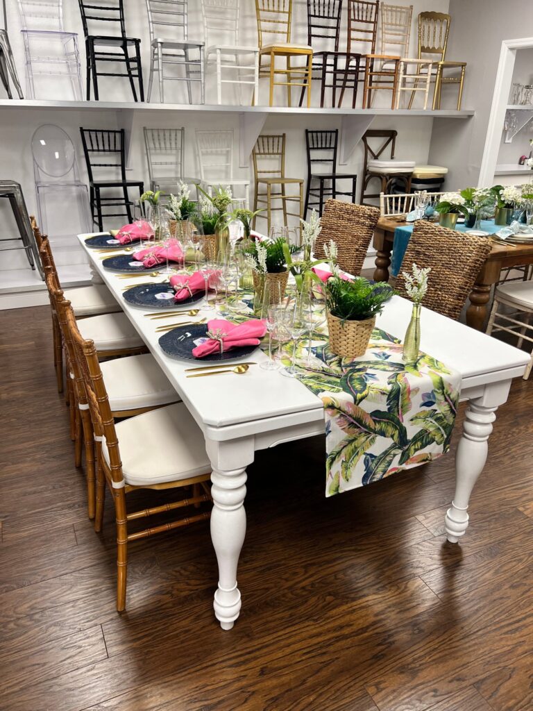 Showroom Inventory at A Chair Affair. Wedding Rentals Orlando. Building an Empire of Elegance: Key Decisions and the Enduring Values of A Chair Affair