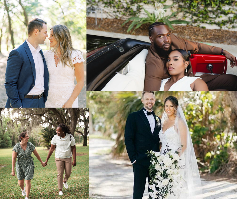 A collection of past monthly wedding winners from A Chair Affair. Orlando Wedding Rentals. Central Florida Wedding Rentals.