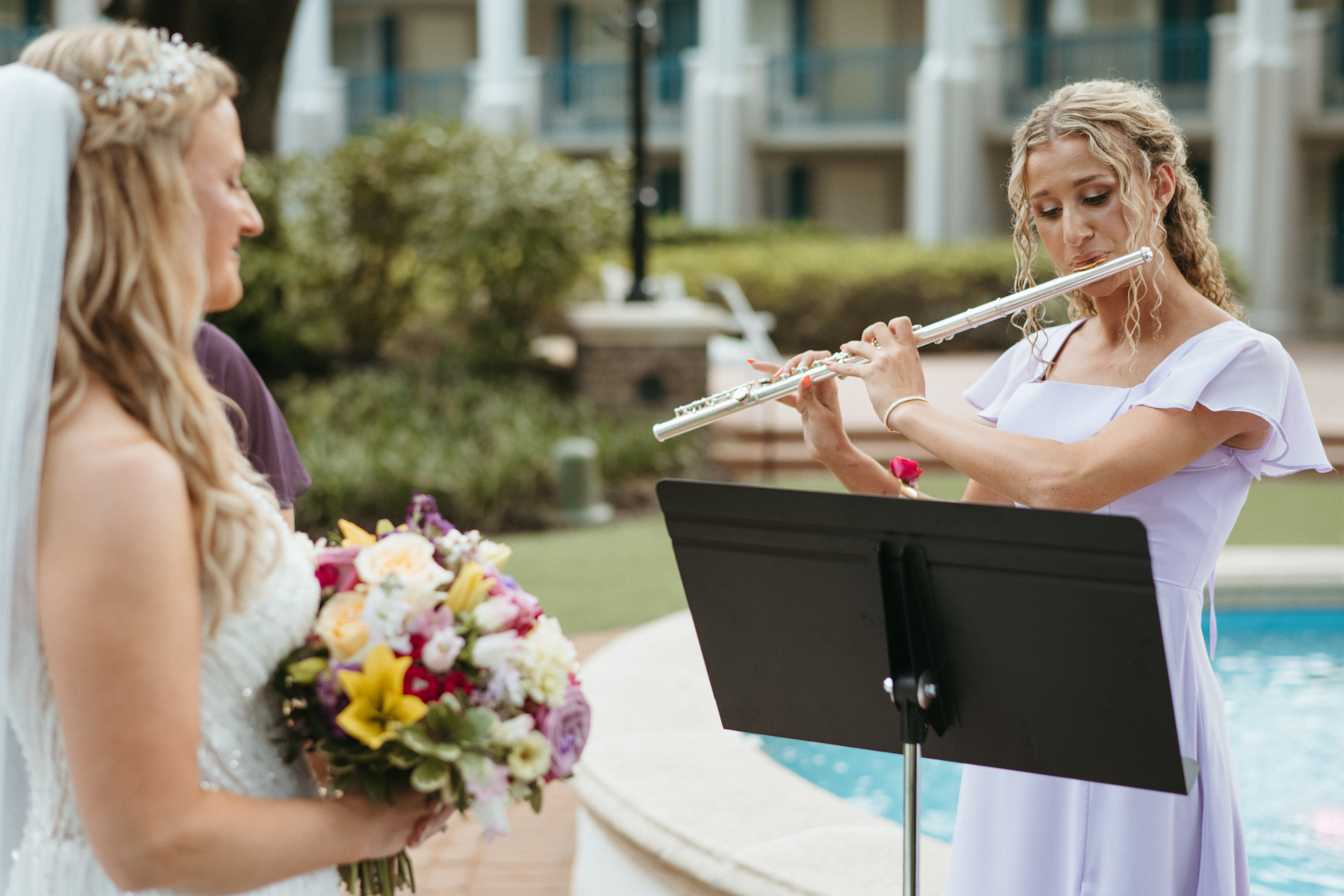 flute player at ceremony