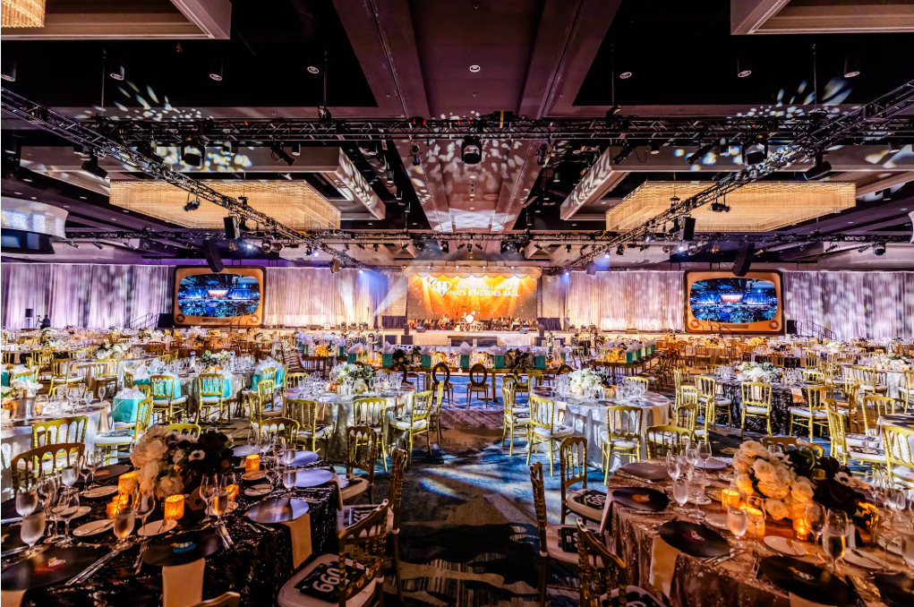 Aerial View of room with wysteria chairs and chiavari chairs provided by A Chair Affair. Central Florida events. Central Florida Weddings. Orlando Wedding Rentals. Tampa wedding Rentals.
