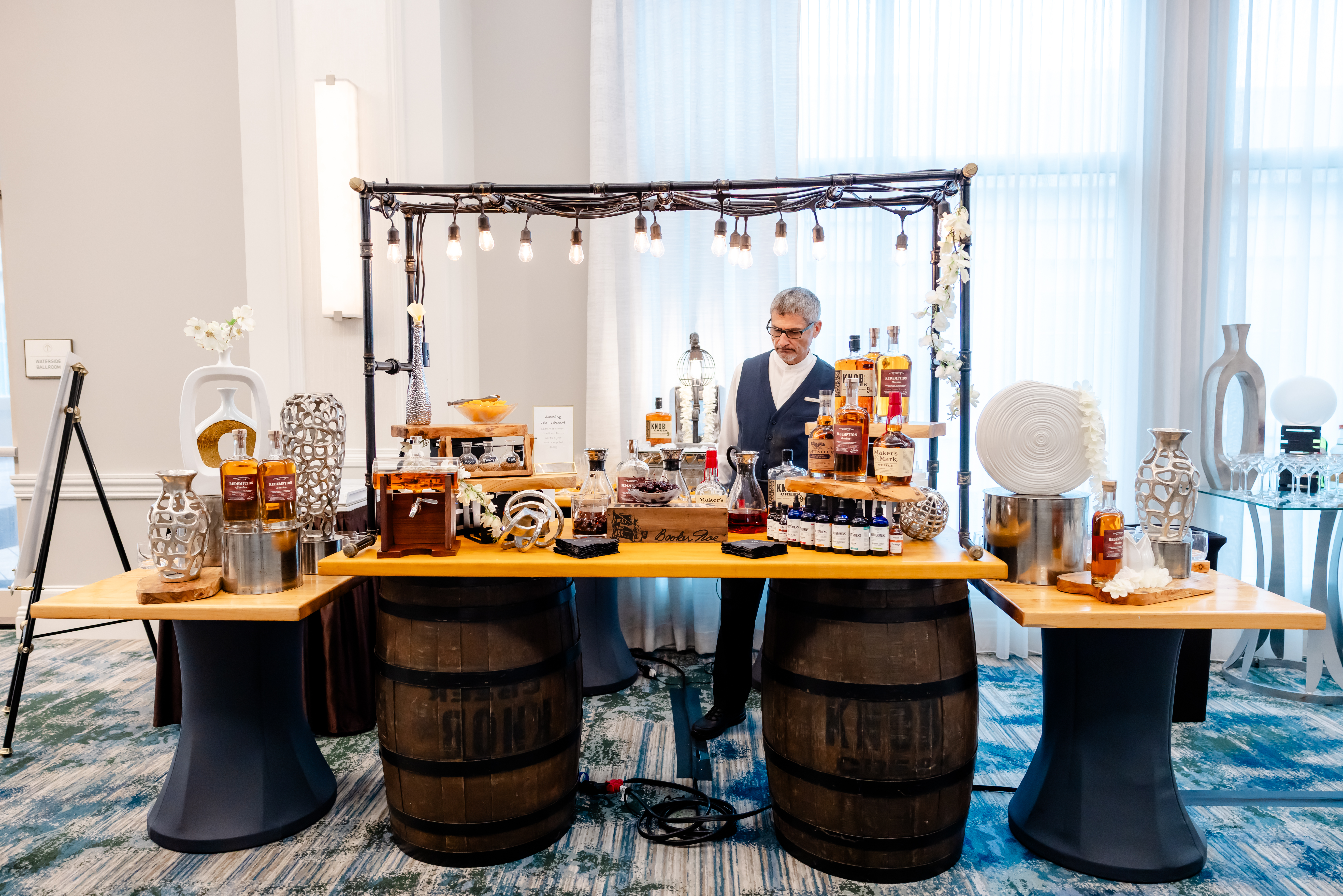 Bar setup at Kids Beating Cancer 2025. Orlando Event Rentals. Central Florida Event Rentals. Florida Chair Rentals