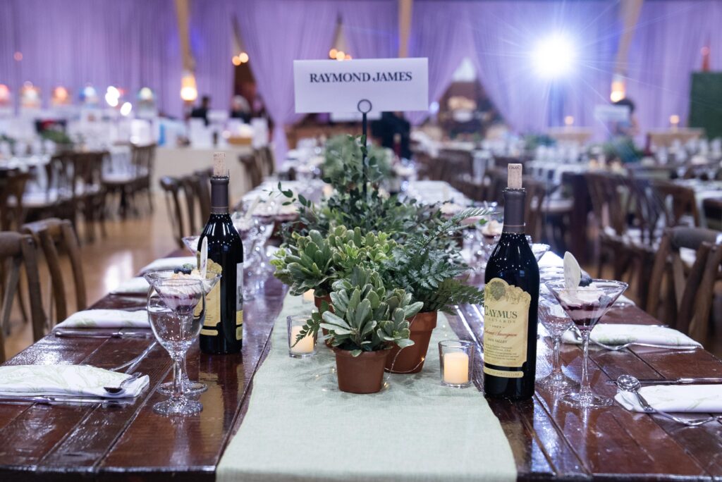 Table Closeup at Battle of the Minds 2026. St Petersburg Event Rentals. St Petersburg Charity Events. Central Florida Events. Tampa Bay Events. Tampa Bay Event Rentals.