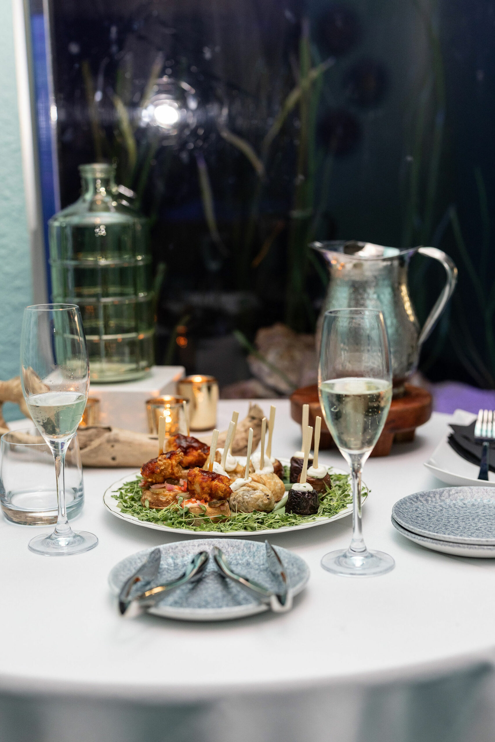 Food on table.