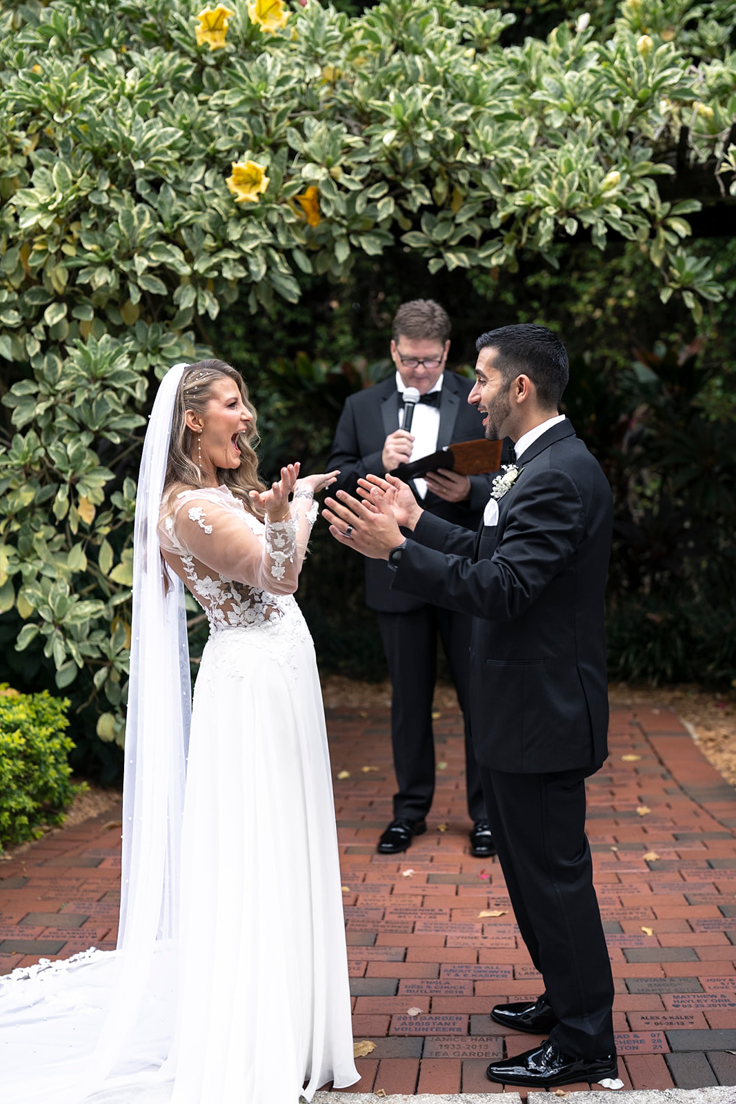 Ceremony candid with bride and grroom