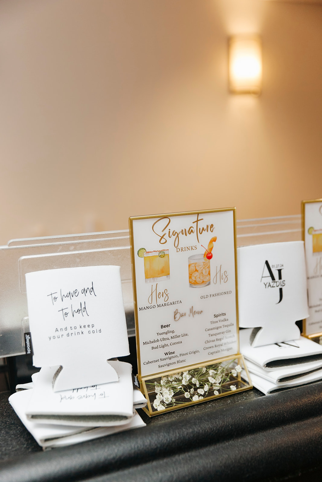 Signature Drinks menu