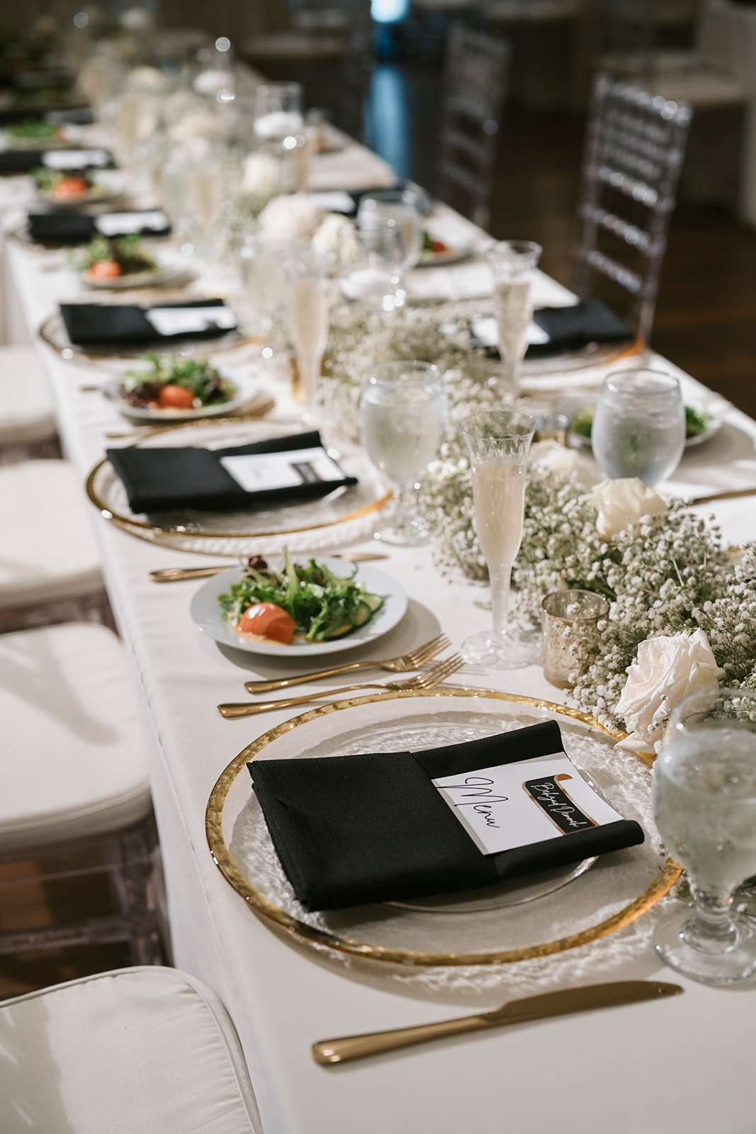 Table view with Gold Rim Chargers provided by A Chair Affair. Sunken Gardens. St Petersburg Weddings. St Petersburg Wedding Rentals. Tampa Weddings. Tampa Wedding Rentals. Wedding Rentals Tampa. Chiavari Rentals Tampa. Chiavari Rentals Central Florida. Charger Rentals Tampa. Charger Rentals Central Florida