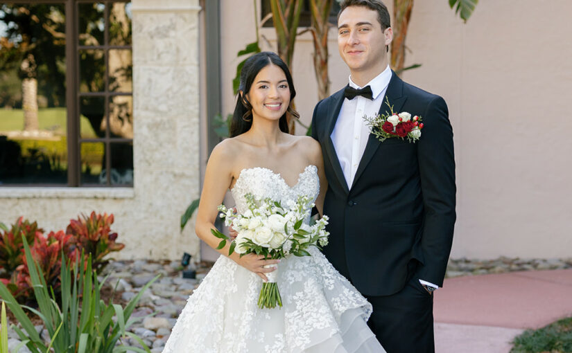 Bride and Groom formal portrait at Isleworth Country Club. Orlando Weddings. Orlando Wedding Rentals. Central Florida Weddings. Central FLorida Wedding Rentals. Orlando Chair Rentals. Orlando Chiavari Rentals.