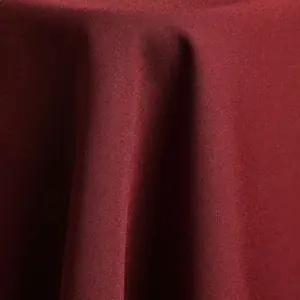 Burgundy polyester linen