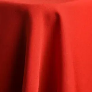 Red polyester linen