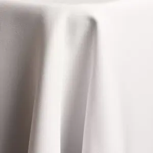 White polyester linen