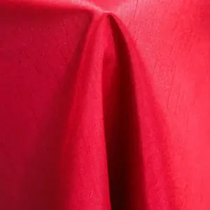 Red shantung linen