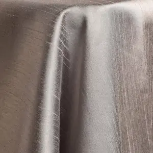 Silver shantung linen